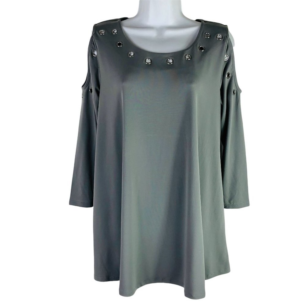 JM Collection Women's Cold Shoulder Top Blouse Size Small NWT